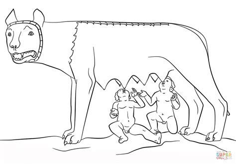 romulus-and-remus-with-the-she-wolf-coloring-page.png: Dibujar Fácil con este Paso a Paso, dibujos de A Romulo Y Remo, como dibujar A Romulo Y Remo paso a paso para colorear