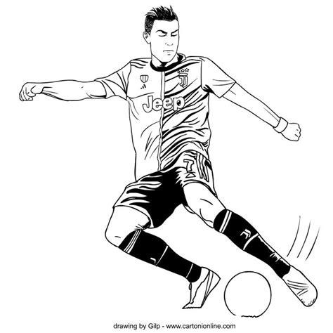 Dibujo 4 de Cristiano Ronaldo para colorear | Cristiano: Aprende a Dibujar Fácil, dibujos de A Ronaldo, como dibujar A Ronaldo para colorear e imprimir