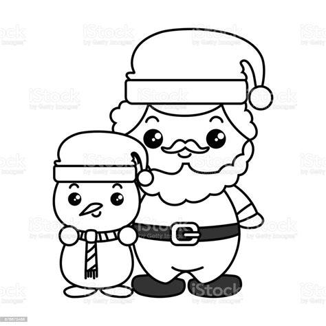 Santa Claus Dibujos Para Colorear De Navidad Kawaii: Aprender como Dibujar y Colorear Fácil con este Paso a Paso, dibujos de A Santa Claus Kawaii, como dibujar A Santa Claus Kawaii para colorear e imprimir