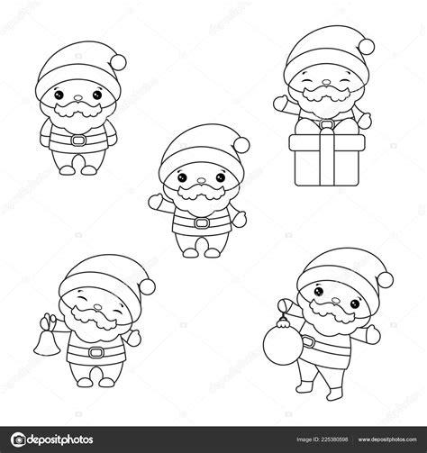 Santa Claus Dibujos Para Colorear De Navidad Kawaii: Dibujar y Colorear Fácil, dibujos de A Santa Claus Kawaii, como dibujar A Santa Claus Kawaii para colorear