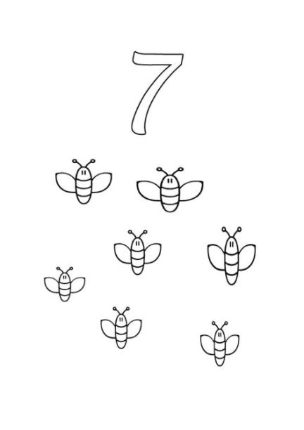 Dibujo de numero siete para colorear ~ 4 Dibujo: Dibujar y Colorear Fácil, dibujos de A Sieteex, como dibujar A Sieteex para colorear e imprimir