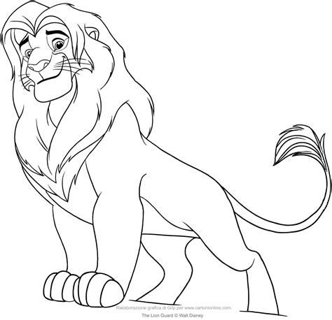 Dibujo de Simba (La Guardia del León) para colorear: Dibujar Fácil, dibujos de A Simba, como dibujar A Simba para colorear e imprimir