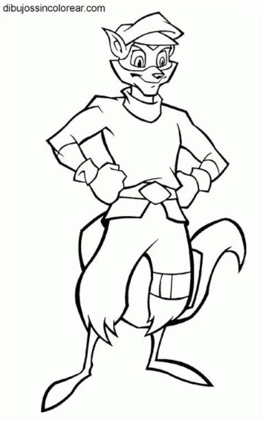 Dibujos Sin Colorear: Dibujos de personajes de Sly Cooper: Dibujar y Colorear Fácil con este Paso a Paso, dibujos de A Sly Cooper, como dibujar A Sly Cooper paso a paso para colorear