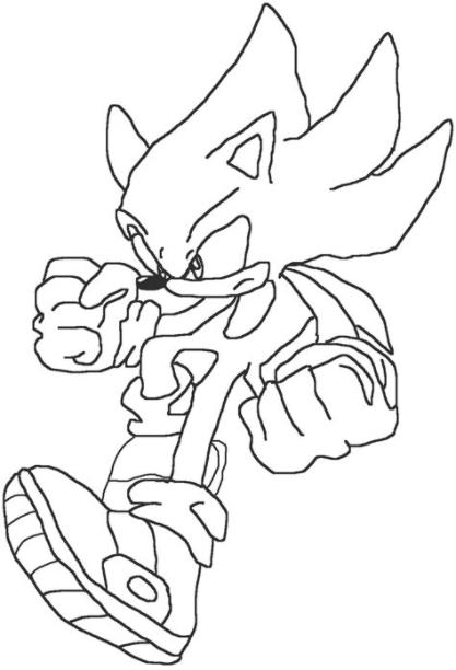 Dibujos Para Colorear De Sonic Amarillo - Para Colorear: Dibujar Fácil con este Paso a Paso, dibujos de A Sonic Amarillo, como dibujar A Sonic Amarillo para colorear
