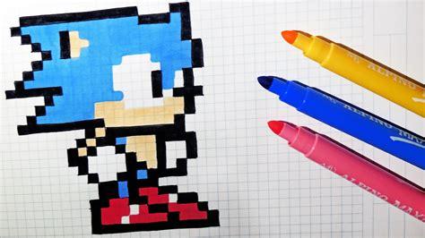 Handmade Pixel Art - How To Draw Sonic #pixelart: Aprende como Dibujar Fácil, dibujos de A Sonic Pixelado, como dibujar A Sonic Pixelado paso a paso para colorear