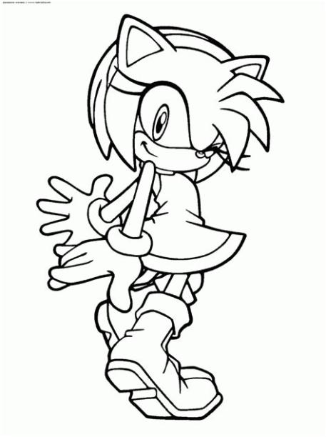 Amy Rose HD | DibujosWiki.com: Aprende como Dibujar Fácil con este Paso a Paso, dibujos de A Sonic Y Amy, como dibujar A Sonic Y Amy paso a paso para colorear