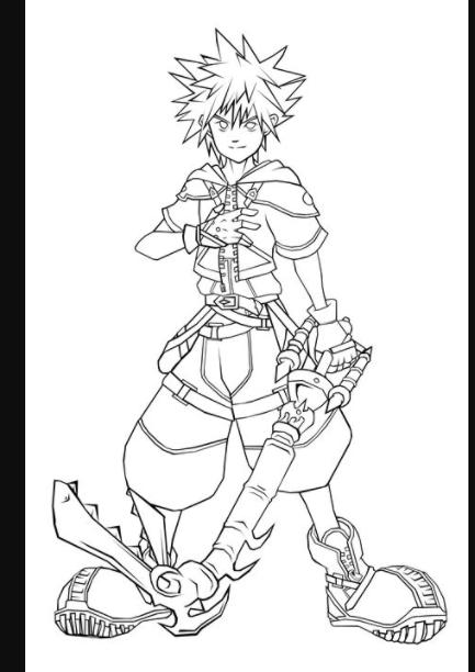 KH2 Sora Lineart by qukai415 on DeviantArt: Aprende a Dibujar Fácil, dibujos de A Sora De Kingdom Hearts, como dibujar A Sora De Kingdom Hearts para colorear