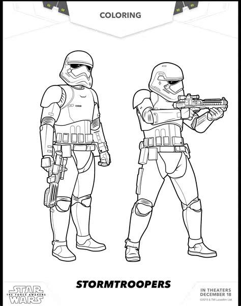 8 dibujos para colorear de Star Wars: The Force Awakens: Aprender como Dibujar y Colorear Fácil, dibujos de A Stormtrooper, como dibujar A Stormtrooper paso a paso para colorear