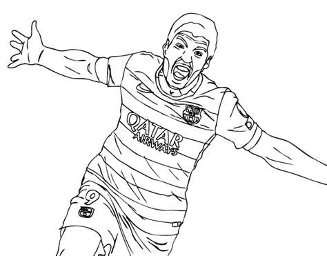Dibujo de Suárez celebrando un gol para Colorear: Dibujar Fácil con este Paso a Paso, dibujos de A Suarez, como dibujar A Suarez paso a paso para colorear