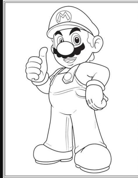 Dibujo para imprimir y colorear de Super Mario: Aprender como Dibujar y Colorear Fácil, dibujos de A Super Mario, como dibujar A Super Mario para colorear e imprimir