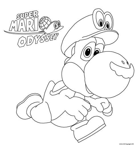 Mario Coloring Pages Super Mario Odyssey Yoshi Nintendo: Dibujar Fácil, dibujos de A Super Mario Odyssey, como dibujar A Super Mario Odyssey para colorear e imprimir