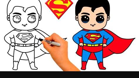 √ COMPLETO! Superman Para Colorear Facil – superman: Dibujar Fácil, dibujos de A Superman Kawaii, como dibujar A Superman Kawaii paso a paso para colorear