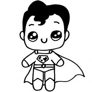superman-colorear.png - Dibujando con Vani: Aprender a Dibujar Fácil, dibujos de A Superman Kawaii, como dibujar A Superman Kawaii para colorear