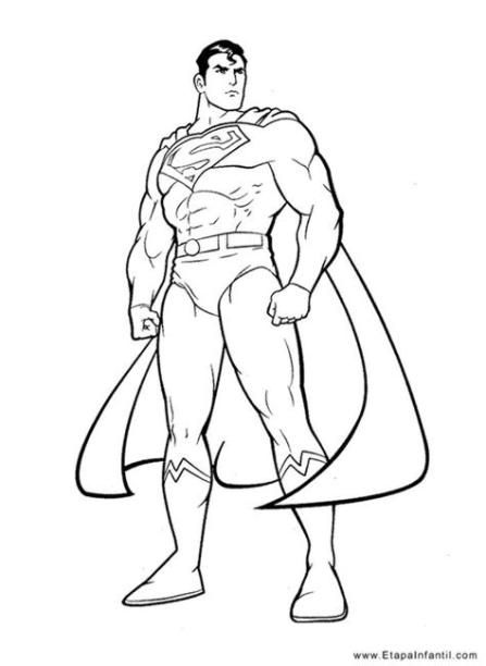 Dibujo para imprimir y colorear Superman | Superman para: Dibujar y Colorear Fácil, dibujos de A Superman Para Niños, como dibujar A Superman Para Niños para colorear e imprimir