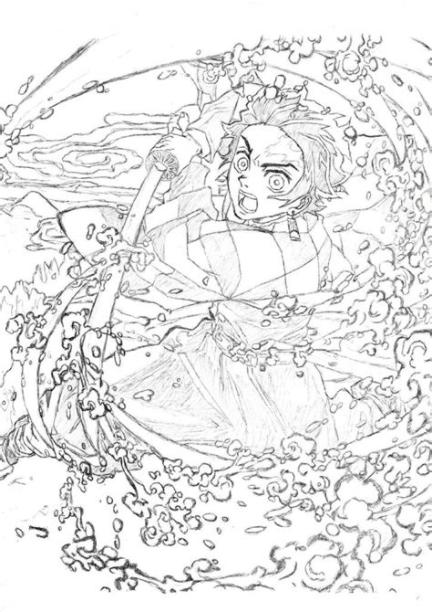 Tanjiro Kamado - Dibujo | Arte Anime Amino Amino: Dibujar Fácil, dibujos de A Tanjiro Kamado, como dibujar A Tanjiro Kamado para colorear