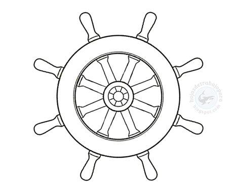 Timón de barco para colorear - Fichas de trabajo: Dibujar y Colorear Fácil, dibujos de A Timon, como dibujar A Timon para colorear e imprimir