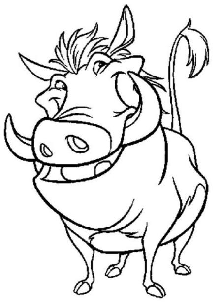 Timon y Pumba para colorear e imprimir: Aprender a Dibujar Fácil, dibujos de A Timon Y Pumba, como dibujar A Timon Y Pumba paso a paso para colorear