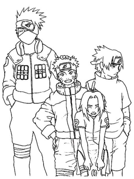 Dibujos infantiles para colorear – Naruto. para: Aprende a Dibujar y Colorear Fácil con este Paso a Paso, dibujos de A Todos Los Personajes De Naruto, como dibujar A Todos Los Personajes De Naruto para colorear