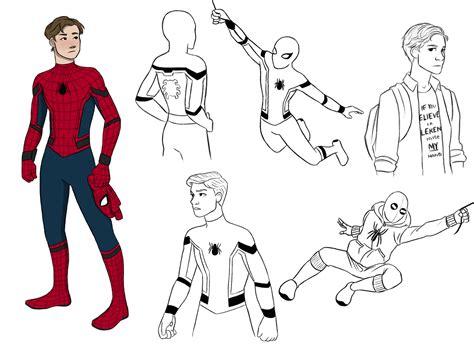 Spider-Mans by @emkayohh | Spiderman. Spiderman homecoming: Dibujar Fácil, dibujos de A Tom Holland, como dibujar A Tom Holland paso a paso para colorear