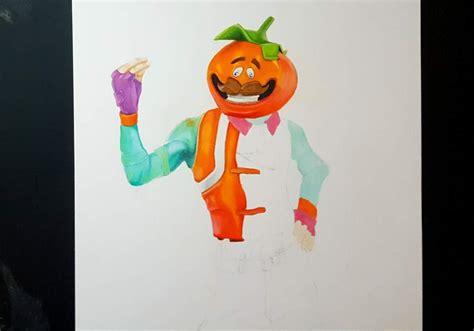 Dibujo SKIN CABEZA DE TOMATE de FORTNITE | Fortnite: Aprende a Dibujar y Colorear Fácil, dibujos de A Tomatoide De Fortnite, como dibujar A Tomatoide De Fortnite paso a paso para colorear