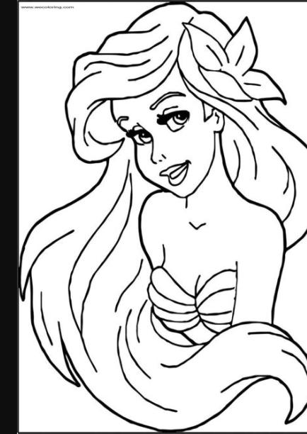 Dibujos de Ariel (La Sirenita) para colorear - Colorear24.com: Aprender como Dibujar Fácil, dibujos de A Toriel, como dibujar A Toriel paso a paso para colorear