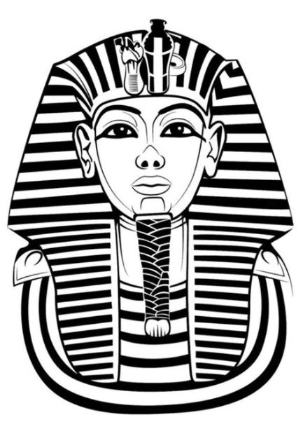 Dibujo para colorear Tutankamon - Dibujos Para Imprimir: Aprender a Dibujar Fácil con este Paso a Paso, dibujos de A Tutankamon, como dibujar A Tutankamon para colorear e imprimir