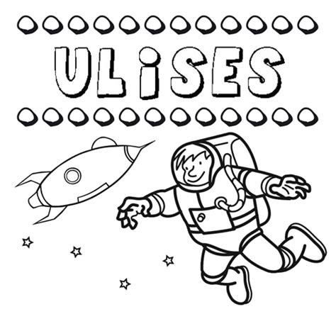 Dibujo con el nombre Ulises para colorear. pintar e imprimir: Aprende como Dibujar Fácil con este Paso a Paso, dibujos de A Ulises, como dibujar A Ulises para colorear