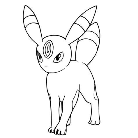 Dibujo de Umbreon de los Pokémon de la segunda: Aprende a Dibujar y Colorear Fácil con este Paso a Paso, dibujos de A Umbreon, como dibujar A Umbreon para colorear e imprimir