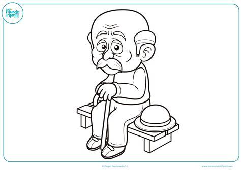Dibujos de Abuelos y Abuelas para Colorear: Dibujar Fácil, dibujos de A Un Abuelo, como dibujar A Un Abuelo para colorear e imprimir