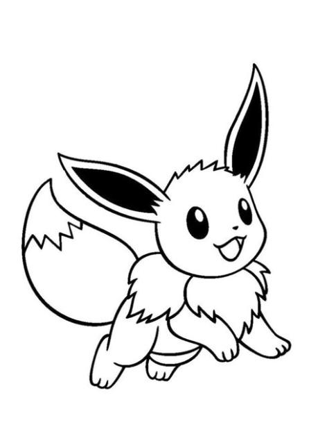 Dibujos para colorear Eevee (Pokémon: Aprende a Dibujar Fácil con este Paso a Paso, dibujos de A Un Eevee, como dibujar A Un Eevee para colorear