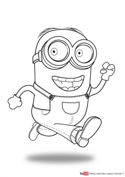 100 dibujos de Minions para colorear | Oh Kids | Page 7: Aprende como Dibujar Fácil, dibujos de A Un Minion, como dibujar A Un Minion paso a paso para colorear