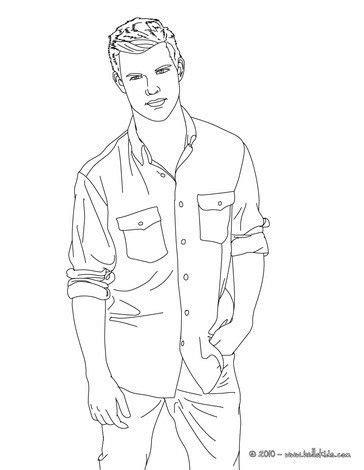 Taylor Lautner actor coloring page. More famous people: Dibujar Fácil con este Paso a Paso, dibujos de A Un Niño Guapo, como dibujar A Un Niño Guapo paso a paso para colorear