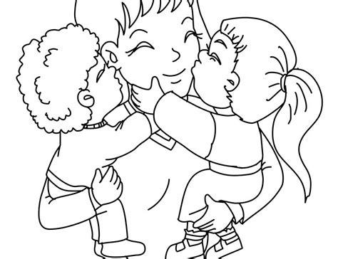 Madre Abrazando A Su Hijo Para Colorear: Dibujar y Colorear Fácil con este Paso a Paso, dibujos de A Un Padre Con Su Hija, como dibujar A Un Padre Con Su Hija para colorear