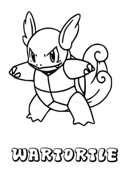 Dibujo para imprimir y colorear de Watertortle - Pokemon: Aprende como Dibujar Fácil, dibujos de A Un Pokemon De Agua, como dibujar A Un Pokemon De Agua para colorear