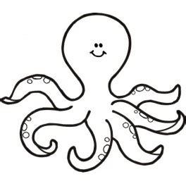 Octopus Outline | Free download on ClipArtMag: Dibujar Fácil, dibujos de A Un Pulpo Reversible, como dibujar A Un Pulpo Reversible paso a paso para colorear