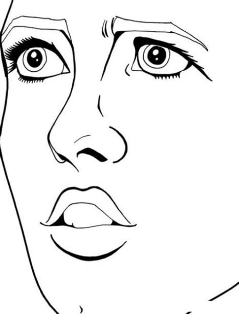 Rostros de mujer para colorear - Imagui: Dibujar y Colorear Fácil con este Paso a Paso, dibujos de A Un Rostro, como dibujar A Un Rostro paso a paso para colorear