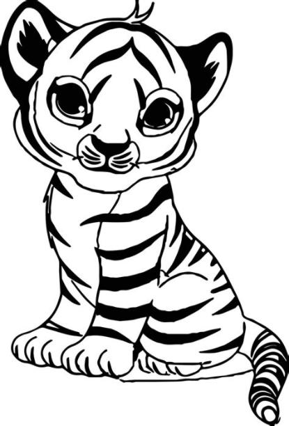 Tigre con sonrisa espeluznante para colorear. imprimir e: Dibujar Fácil con este Paso a Paso, dibujos de A Un Tigre Bebe, como dibujar A Un Tigre Bebe para colorear