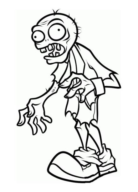 Descarga Siluetas para pintar de Zombis con niños: Dibujar y Colorear Fácil, dibujos de A Un Zombie, como dibujar A Un Zombie para colorear e imprimir
