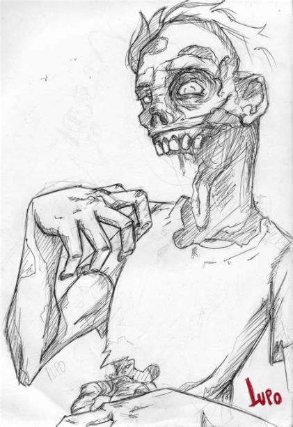 white zombie by Lupo-Art on DeviantArt: Aprender a Dibujar y Colorear Fácil con este Paso a Paso, dibujos de A Un Zombie Realista, como dibujar A Un Zombie Realista para colorear e imprimir