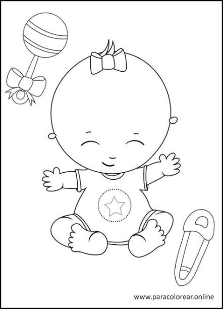 Los Mejores Dibujos de Bebés para Colorear Imprimir y: Dibujar y Colorear Fácil, dibujos de A Una Bebe, como dibujar A Una Bebe paso a paso para colorear