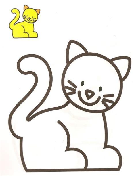 DIBUJO DE GATO PARA COLOREAR: Aprender como Dibujar y Colorear Fácil con este Paso a Paso, dibujos de A Una Gato, como dibujar A Una Gato para colorear e imprimir