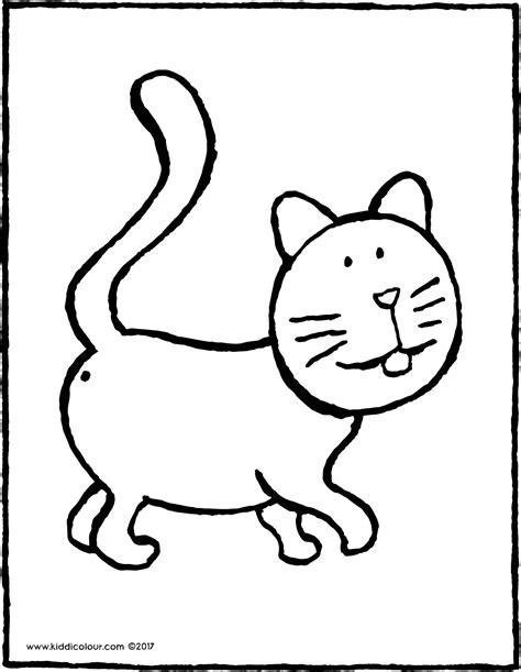 un gato - kiddicolour: Aprender a Dibujar y Colorear Fácil con este Paso a Paso, dibujos de A Una Gato, como dibujar A Una Gato para colorear