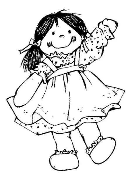 Muneca – dibujos infantiles para colorear. para niños y: Aprender a Dibujar y Colorear Fácil, dibujos de A Una Muñeca, como dibujar A Una Muñeca para colorear