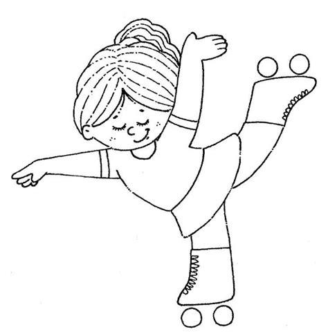 Colorear patinadora - Deportes | Deportes dibujos: Aprender a Dibujar Fácil con este Paso a Paso, dibujos de A Una Patinadora, como dibujar A Una Patinadora para colorear e imprimir
