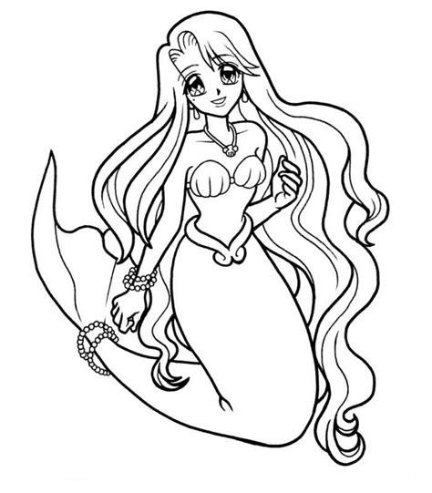 Dibujos de Sirenas para Colorear. Pintar e Imprimir: Dibujar y Colorear Fácil con este Paso a Paso, dibujos de A Una Sirena Anime, como dibujar A Una Sirena Anime para colorear