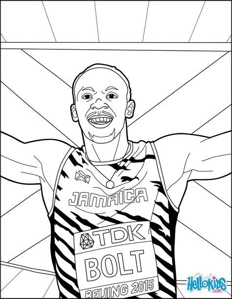 Usain Bolt coloring page for World Championships Athletics: Aprender a Dibujar y Colorear Fácil, dibujos de A Usain Bolt, como dibujar A Usain Bolt para colorear e imprimir