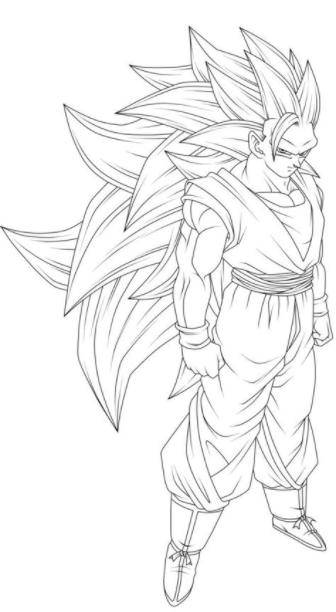Goku Fase 3 para colorear | Dibujo de goku. Goku dibujo a: Aprender a Dibujar Fácil, dibujos de A Vegeta Super Sayayin, como dibujar A Vegeta Super Sayayin para colorear