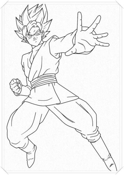 Para Colorear Goku Fase Blue - páginas para colorear: Aprende como Dibujar Fácil, dibujos de A Vegeta Super Sayayin Dios, como dibujar A Vegeta Super Sayayin Dios para colorear