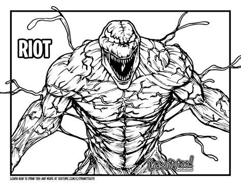 Venom Movie Drawing | TV SHOWS AIRING: Dibujar Fácil, dibujos de A Venom Vs Riot, como dibujar A Venom Vs Riot para colorear e imprimir
