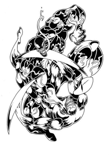 Pin on Ideas para dibujar: Aprender como Dibujar Fácil con este Paso a Paso, dibujos de A Venom Vs Riot, como dibujar A Venom Vs Riot para colorear